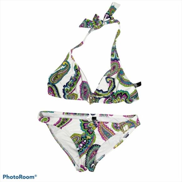 Abs Allen Schwartz Paisley Bikini Size 12, 8 - Picture 1 of 12